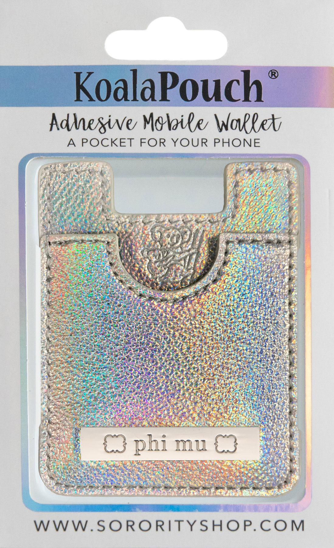 Phi Mu Glitter Koala Pouch