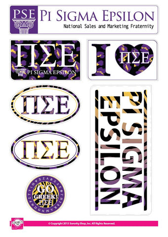 Pi Sigma Epsilon<br> Animal Print Stickers