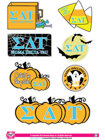 Sigma Delta Tau Halloween Stickers