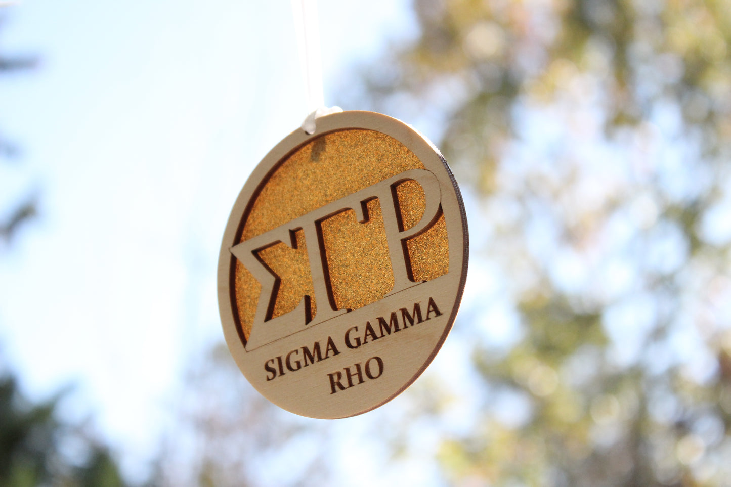 Sigma Gamma Rho - Laser Carved Ornament - 3" Round
