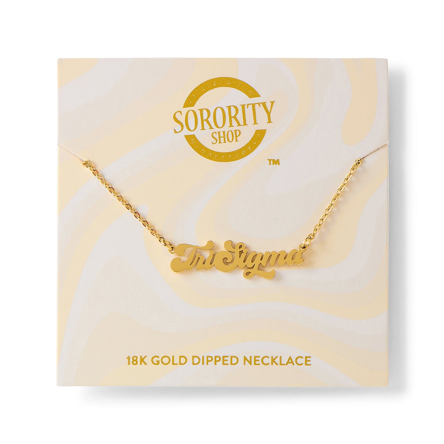 Sigma Sigma Sigma Retro Design Necklace