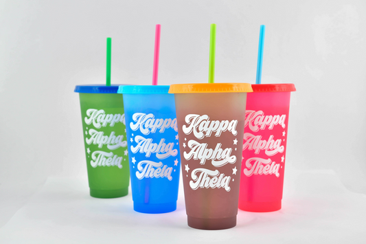 Kappa Alpha Theta Color Changing Cups (Set of 4)