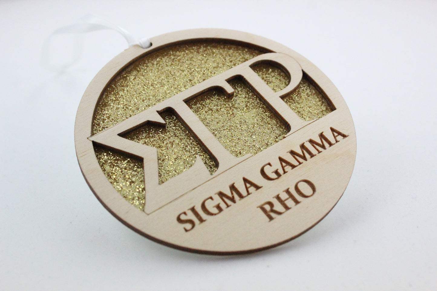 Sigma Gamma Rho - Laser Carved Ornament - 3" Round