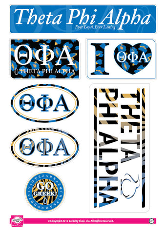Theta Phi Alpha <br> Animal Print Stickers