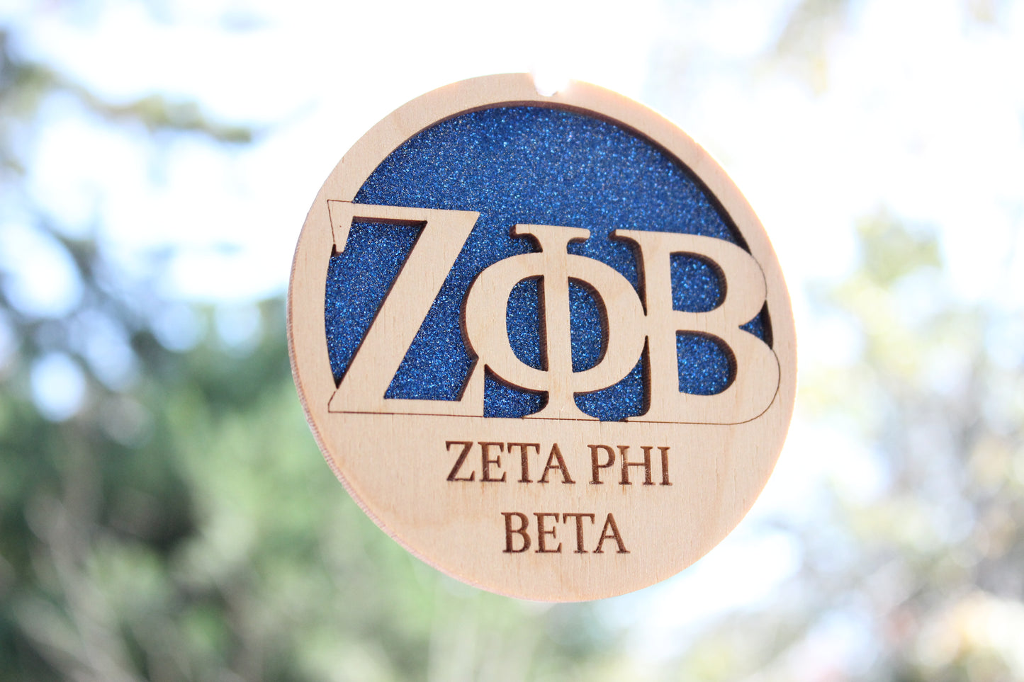 Zeta Phi Beta - Laser Carved Ornament - 3" Round