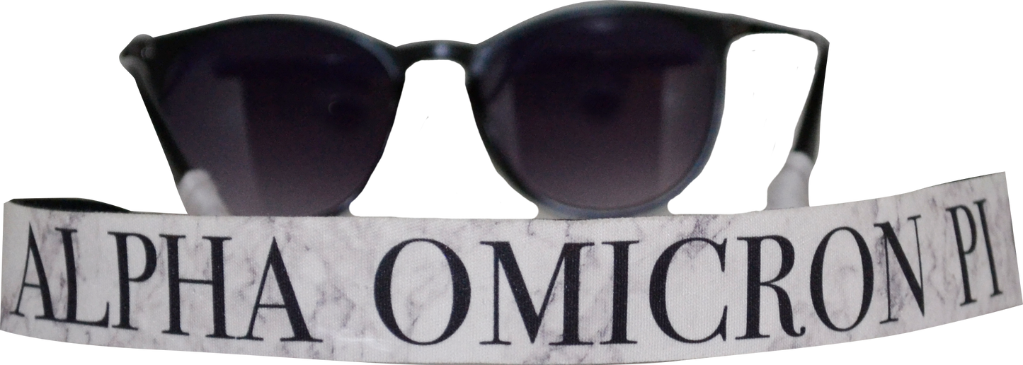 Alpha Omicron Pi <br> Sunglass Strap <br> Marble Theme