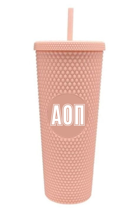 Alpha Omicron Pi Studded Tumbler