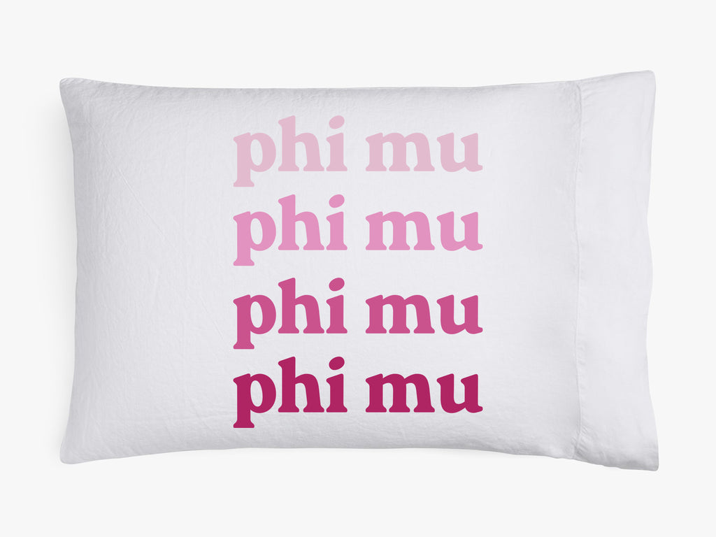 Phi MU Cotton Pillowcase