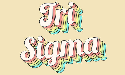 Sigma Sigma Sigma Retro Flag