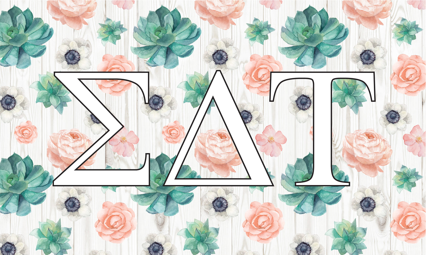 Sigma Delta Tau Succulent Flag