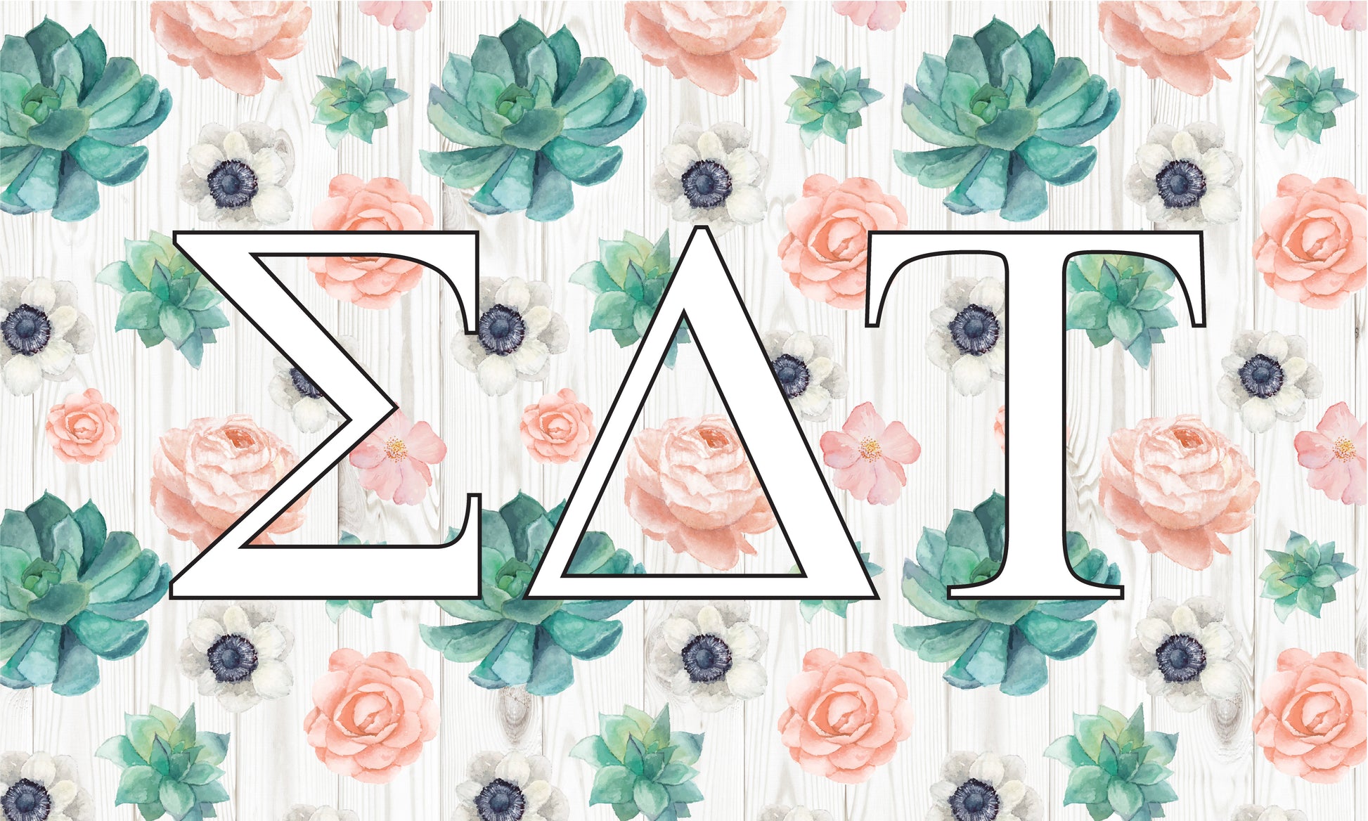 Sigma Delta Tau Succulent Flag