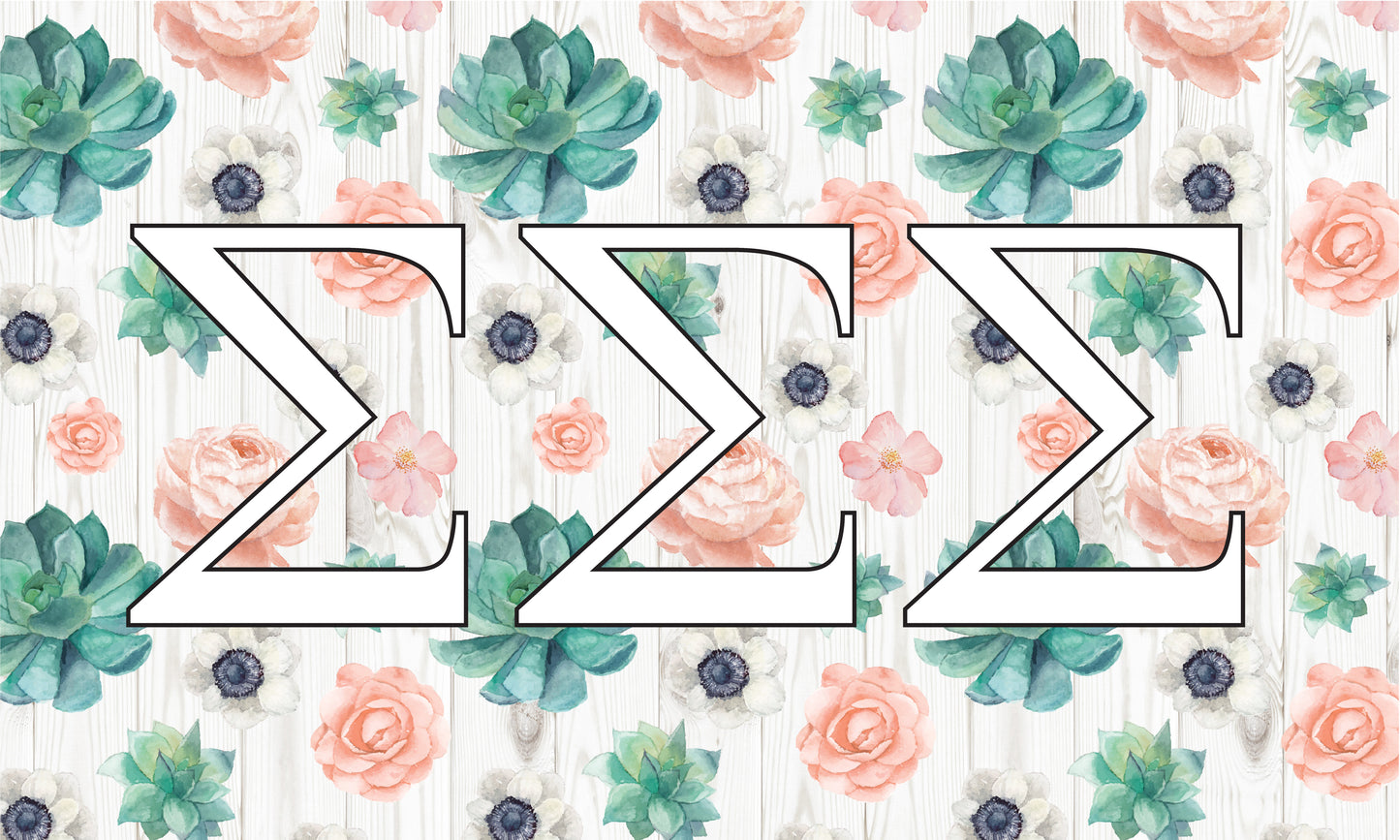 Sigma Sigma Sigma Succulent Flag