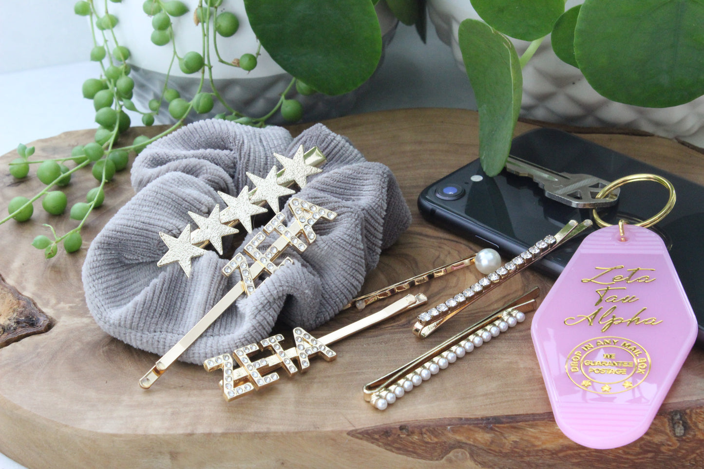 Zeta Phi Beta Sorority Hair Clips